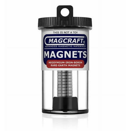 MAGCRAFT® NSN0573 - Rare Earth Disc Magnets 0.375 in. Diameter x 0.125 in. Thick 30-Count