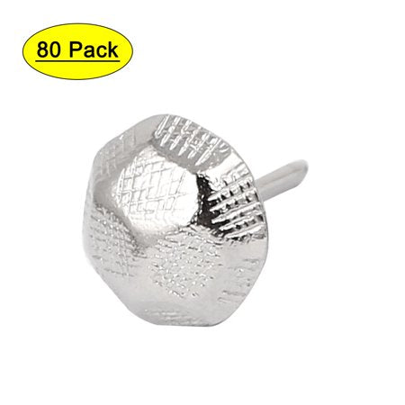 7/16 Dia Stainless Steel Drawing Pin Upholstery Nail Thumb Tack Pushpin 80PCS