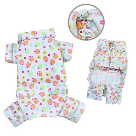 Klippo Pet KBD067XL Cupcakes Fanatics Flannel Pajamas - Extra Large