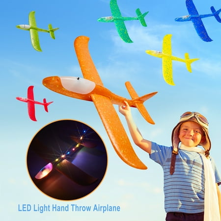 Airplane Toys  Large Throwing Foam Plane  Foam Gliders  Flying Toys  Birthday Gifts for Boys Girls Kids  Red