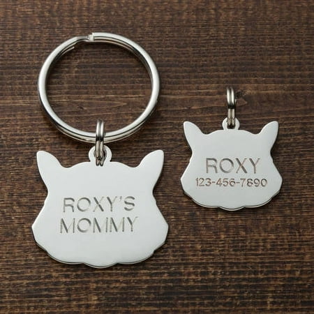 Personalized Cat or Dog Key Chain and Charm Set