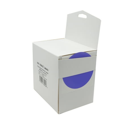 Infi-Touch Labels 3 inch Round Permanent Color-Code Dot Stickers  500 per Dispenser Box (Lavender)