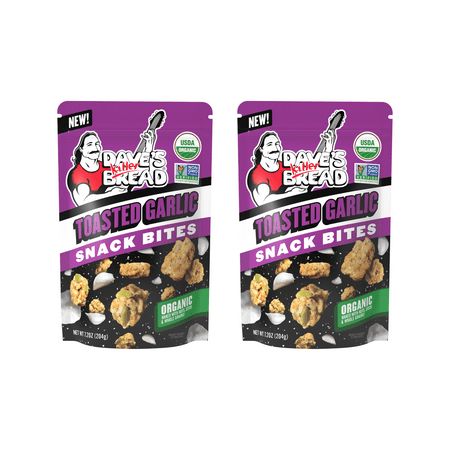 Dave s Killer Bread Baked Toasted Garlic Snack Bites  7.2 oz (Pack of 2)