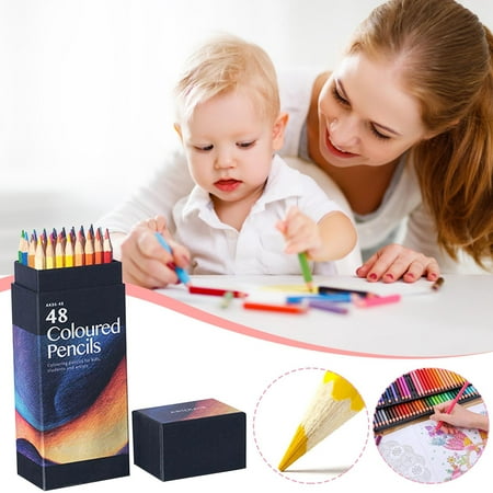 Kiplyki Wholesale 48 Colors Pencil Set Oily Colored Painting Pens Oil-based Colored Pencil Painting Colored Pencil