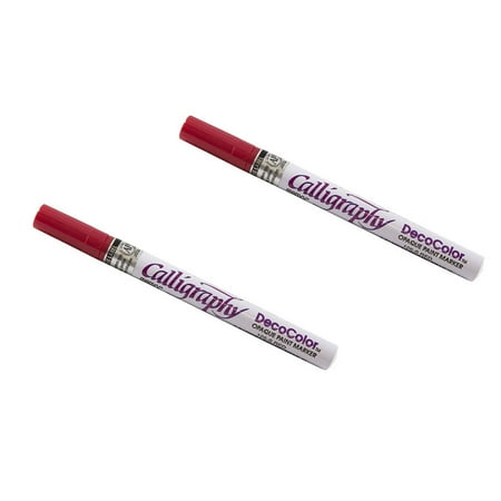 Marvy Uchida Calligraphy Opaque Paint Markers  Red  2/Pack