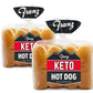 Keto Dog Buns (16ct) with Keto Lifestyle Guide 16 Count (Pack of 2)