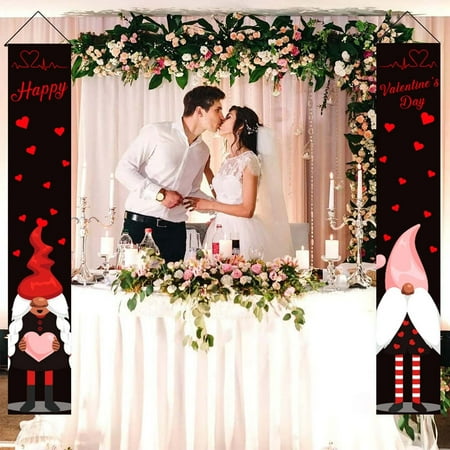 OVINYER Couplet Decoration Happy Valentine s Day Couplet Indoor Outdoor Party Couplet Decoration