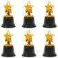 Yuan 6pcs Golden Award Star Trophy Reward Prizes for Party Celebrations Ceremony Appreciation Gift Awards