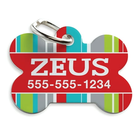 Personalized Pet Tag  Stripes Male